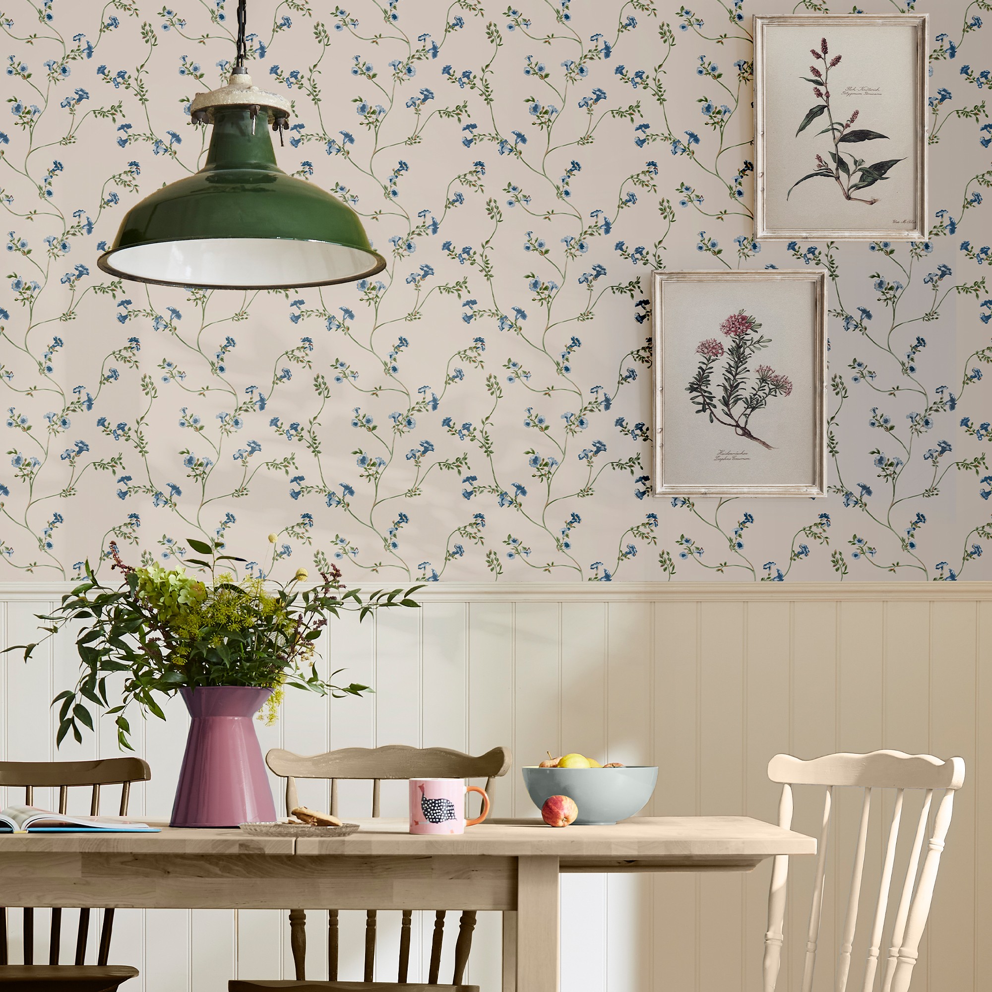 Robey Cottage Floral Wallpaper 120875 By Joules In Cream White